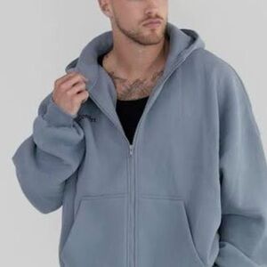 Unisex Blue Willow Full-Zip Hoodie Sweatshirt 2X